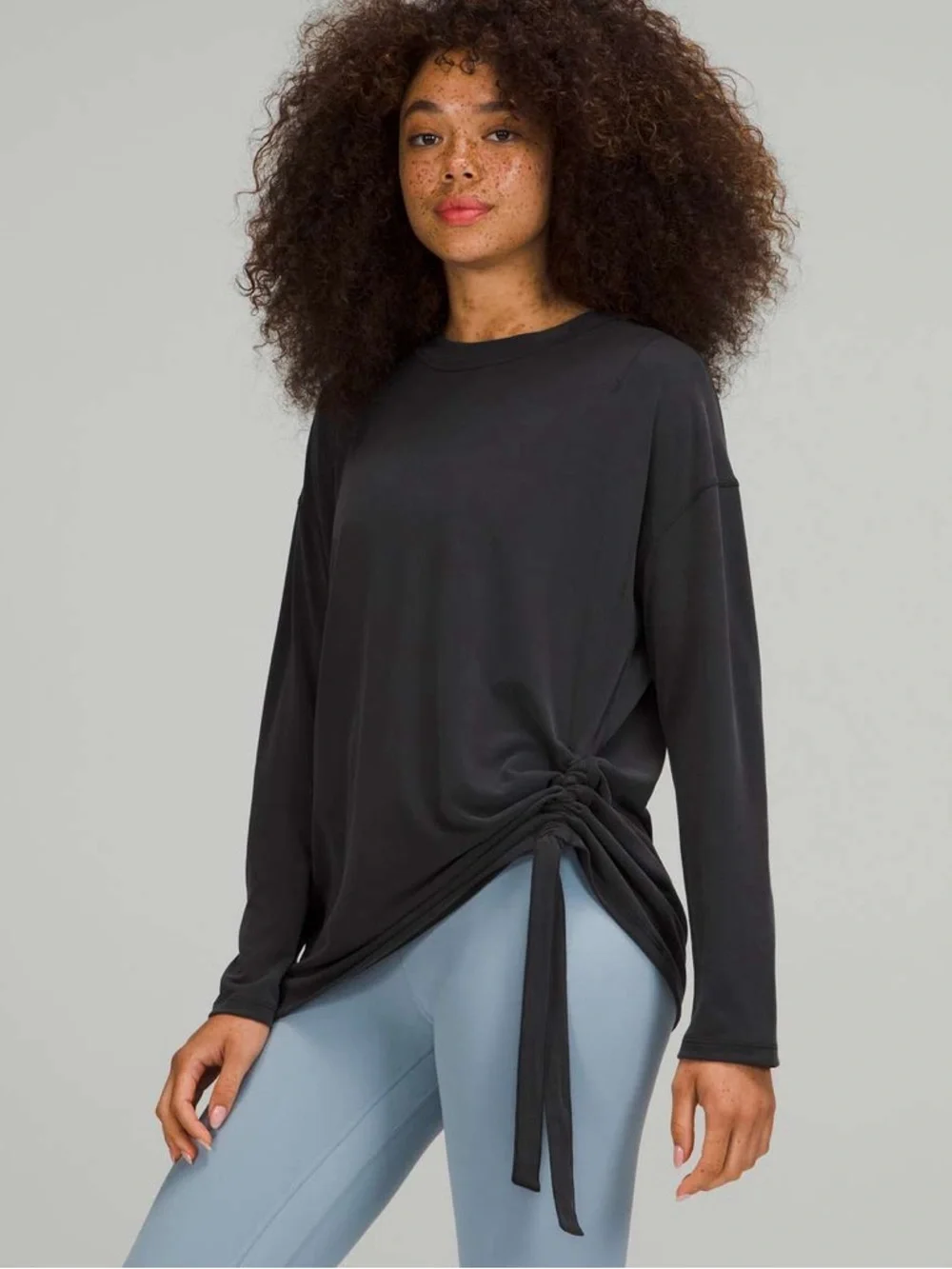 Lululemon Side Cinched Long Sleeve Crew Size 2 Spiced Chai (Dusty Rose)